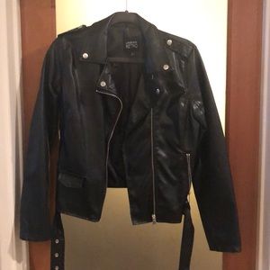 Faux Leather Biker Jacket